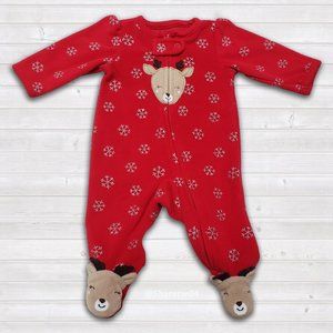 Carter's Reindeer Sleeper Footed Pajamas Newborn